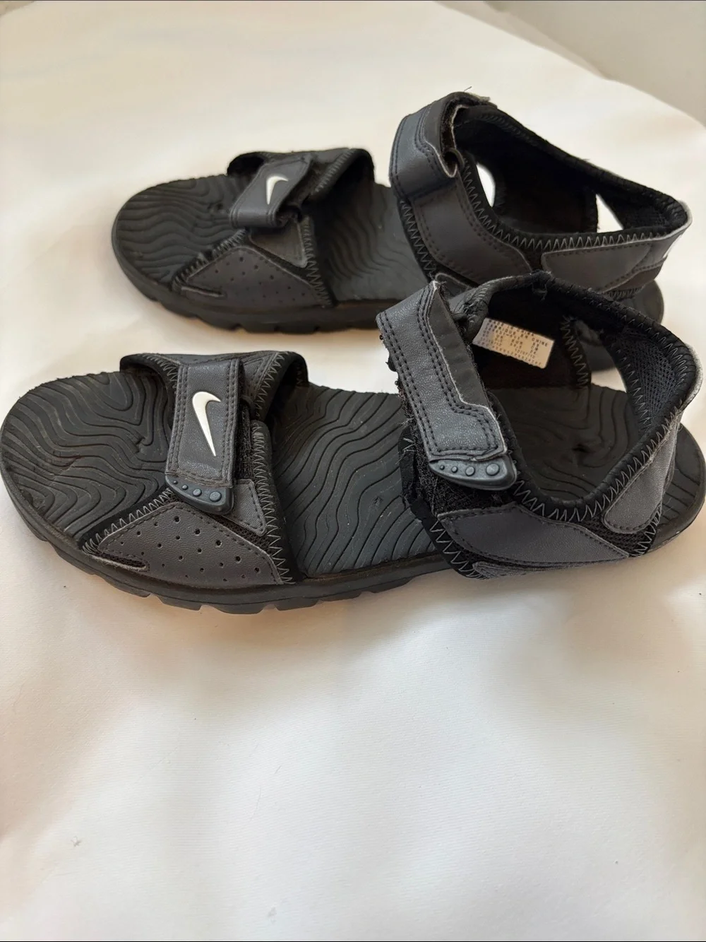 Nike Kids Black Adjustable Strap Sandals